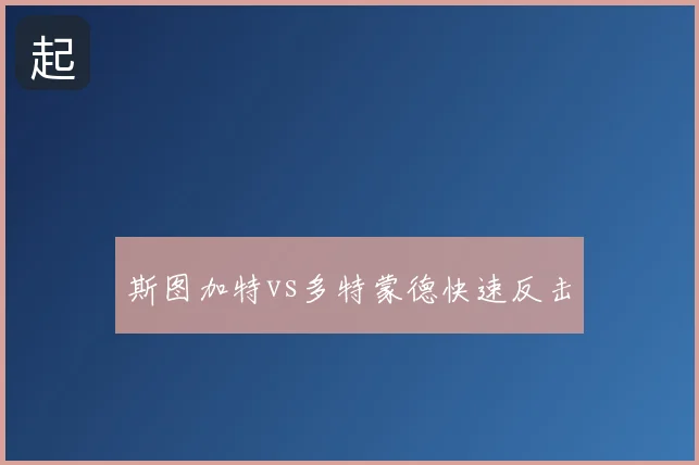 斯图加特vs多特蒙德快速反击